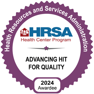 HRSA Advancing Hit for Quality Badge